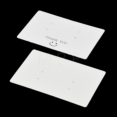 Smiling Face Paper Earrings Necklace Display Cards FIND-T072-01B-03-1