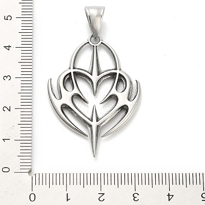 316 Surgical Stainless Steel Pendants X-STAS-A123-15AS-1