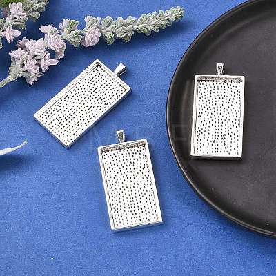 Alloy Pendant Cabochon Settings LS-PALLOY-2418-AS-FF-1