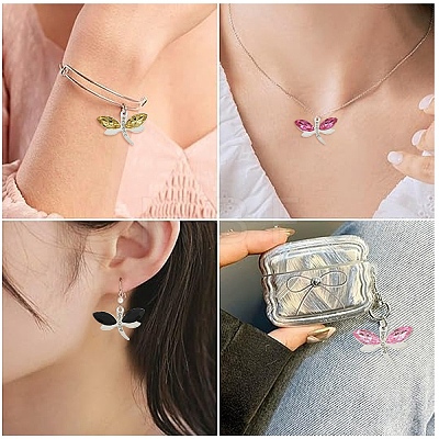 20Pcs 10 Colors Alloy Rhinestones Charms FIND-YW0010-95-1