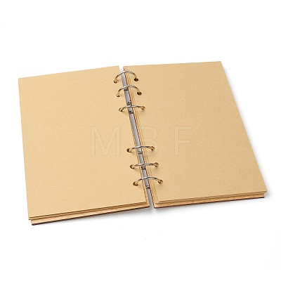 Wooden Wedding Guestbooks Notepad AJEW-H114-04-1