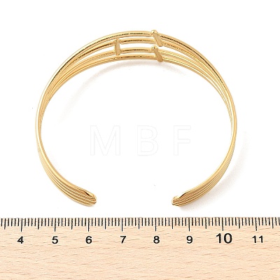 304 Stainless Steel Cuff Bangles for Women BJEW-B120-01G-02-1