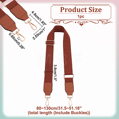 Cotton Adjustable Webbing Bag Straps PURS-WH0005-72LG-03-1