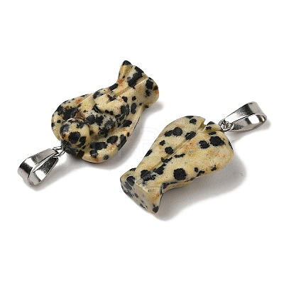 Natural Dalmatian Jasper Pendants G-B127-10P-10-1