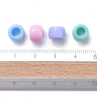 Mixed Color Chunky Acrylic Donut Spacer Beads for Kids Jewelry X-SACR-R746-07-1