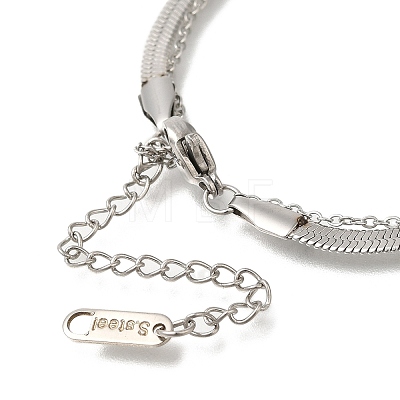 201 Stainless Steel Double Layer Snake Chain Necklaces STAS-B076-04P-1