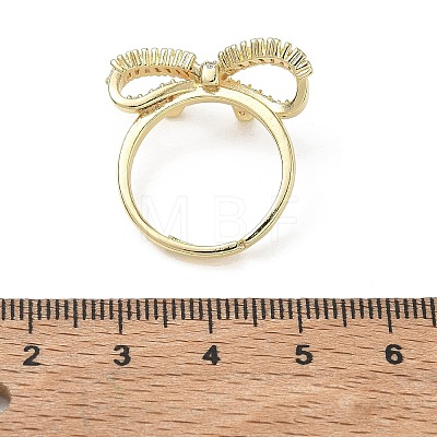 Brass & Clear Cubic Zirconia Finger Rings CU-CBA7E55-08G-1