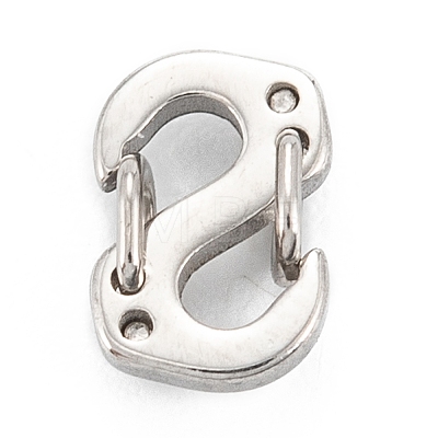 304 Stainless Steel S-Hook Clasps STAS-C024-01P-1