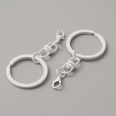 Spray Painted Iron Keychain Swivel Clasps FIND-WH0111-355A-1