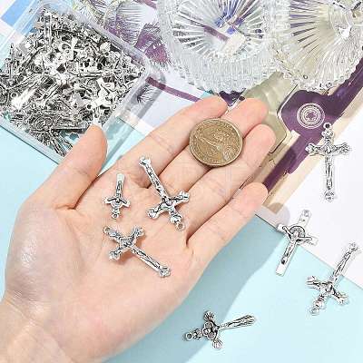 70Pcs 7 Styles Tibetan Style Alloy Pendants FIND-FS0005-15-1