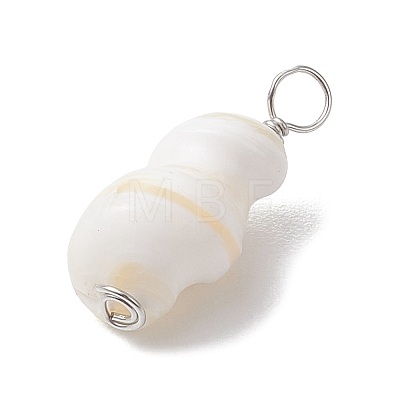 Natural Conch Shell Pendants PALLOY-JF02808-01-1