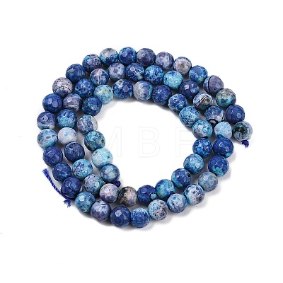 Natural Fire Crackle Agate Beads Strands G-C082-A01-40-1