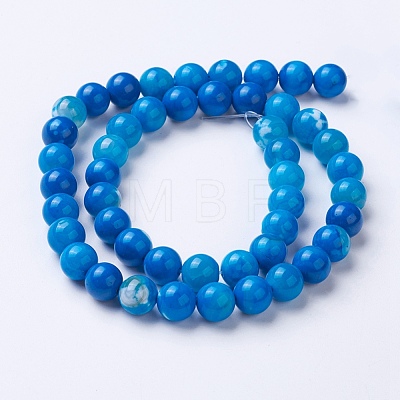 Natural Agate Beads Strands G-G754-09-8mm-1