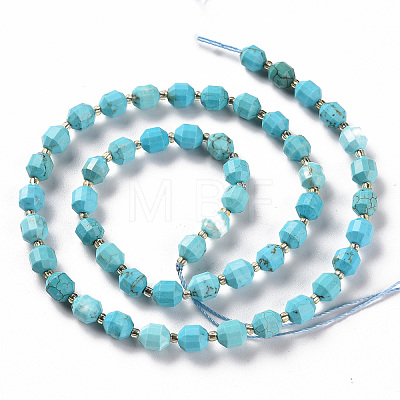 Synthetic Turquoise Beads Strands G-S362-088B-1