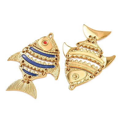 304 Stainless Steel Enamel Big Pendants STAS-Z193-09G-1
