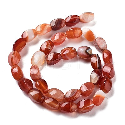 Natural Banded Agate Beads Strands G-G172-01L-1