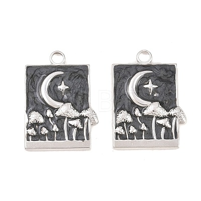 304 Stainless Steel Enamel Pendants STAS-K293-19P-04-1