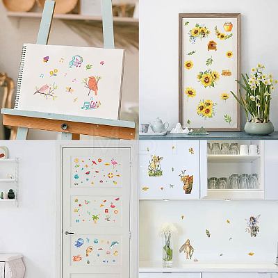 8 Sheets 8 Styles PVC Waterproof Wall Stickers DIY-WH0345-180-1