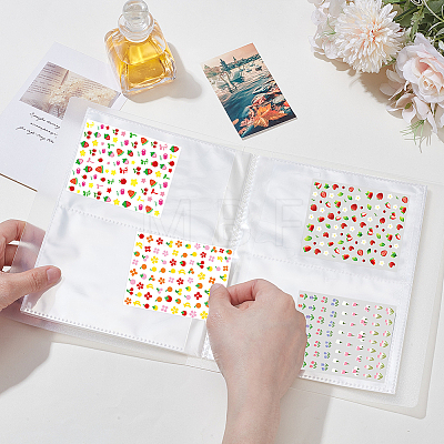 80 Slots PVC Nail Art Sticker Storage Books AJEW-SP0006-35B-1