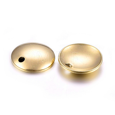 Ion Plating(IP) 304 Stainless Steel Dome Charms STAS-H472-02G-10mm-1
