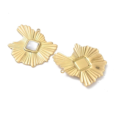 Natural Freshwater Shell Pendants SA-CBA11D7-16A-G-1