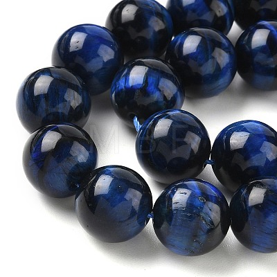 Natural Tiger Eye Bead Strands G-P230-08-B-14mm-1