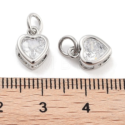 Brass Micro Pave Cubic Zirconia Pendants KK-P271-02P-B-1