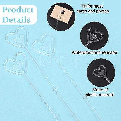 50Pcs Transparent Plastic Wire Name Card Clip Holder AJEW-YW0002-19A-1