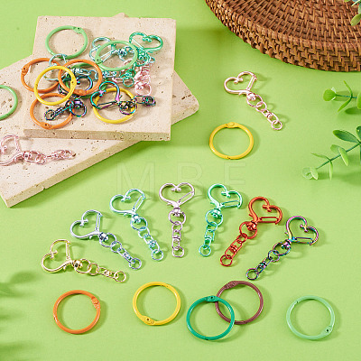 15Pcs Spray Painted Alloy Swivel Snap Hook Clasps FIND-TA0010-58-1