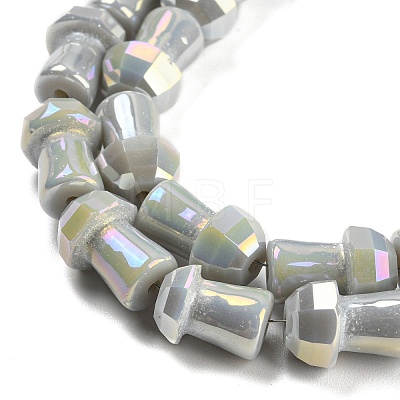 Electroplate Glass Beads Strands GLAA-K064-01A-01-1