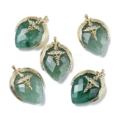 Natural Strawberry Quartz Pendants G-U019-01G-03-1