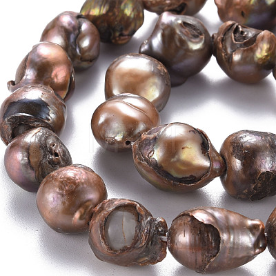 Natural Baroque Pearl Keshi Pearl Beads Strands PEAR-S021-198D-03-1