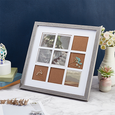 Square Wood Photo Frame Stand DJEW-WH0039-68A-1