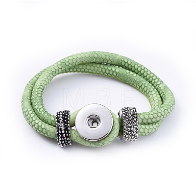 PU Leather Snap Bracelet Making AJEW-R023-06-1