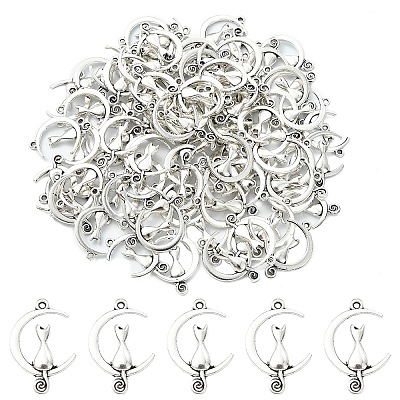 100Pcs Tibetan Style Alloy Pendants TIBE-YW0001-93-1