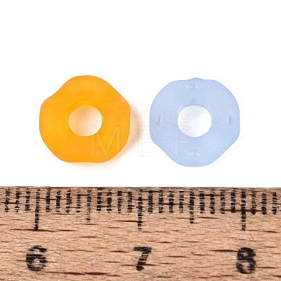 Frosted Transparent Acrylic European Beads OACR-Q197-05-A-1