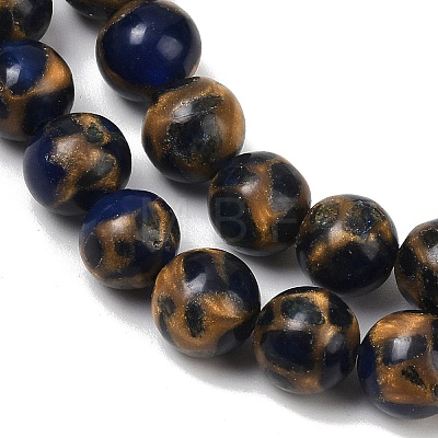 Synthetic Gold Clinquant Stone Beads Strands G-A283-B02-8mm-1