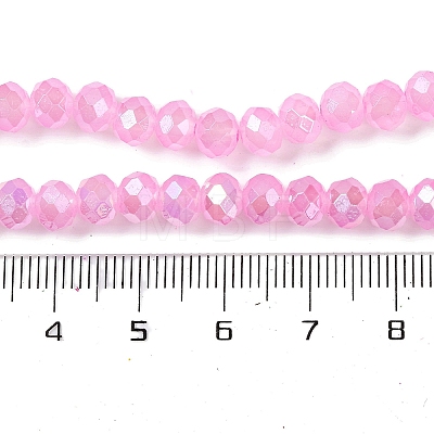 Baking Electroplate Glass Beads Strands DGLA-A039-J8mm-B18-1