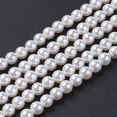 Shell Pearl Bead Strands X-BSHE-P023-3mm-1