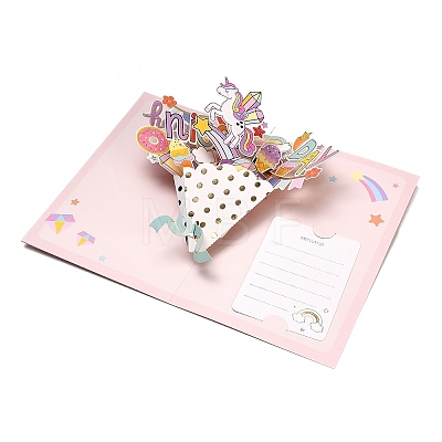 Rectangle 3D Pop-Up Bouquet Paper Greeting Card TH-K001-02B-1
