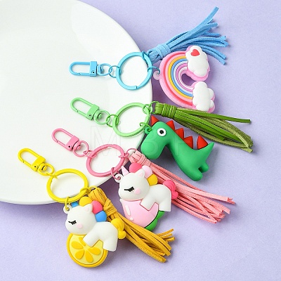 PVC Rainbow/Unicorn/Dinosaur Keychains KEYC-YW00007-1