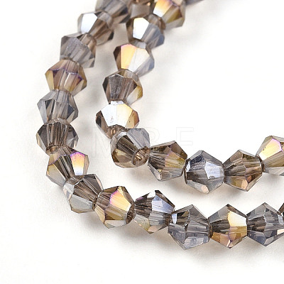 Transparent Electroplate Glass Beads Strands EGLA-A039-T3mm-B30-1