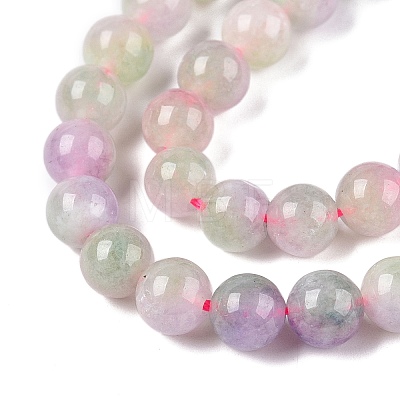 Dyed Natural White Jade Beads Strands G-T138-6mm-210-8-1