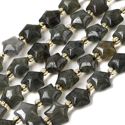 Natural Labradorite Beads Strands G-Z080-A33-10mm-1