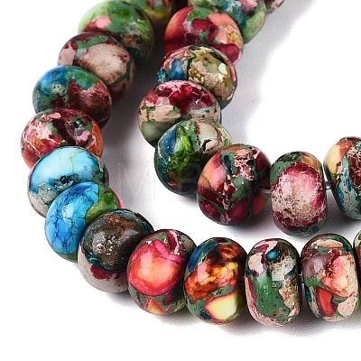 Dyed Synthetic Imperial Jasper Beads Strands G-Q606-99A-01-1