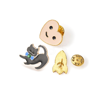 Kissitty Alloy Enamel Brooches JEWB-KS0001-01-1