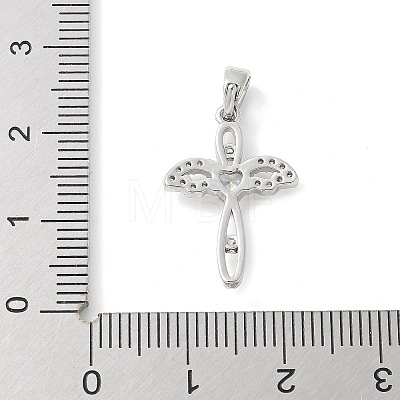 Brass Micro Pave Cubic Zirconia Pendants KK-U056-30P-1