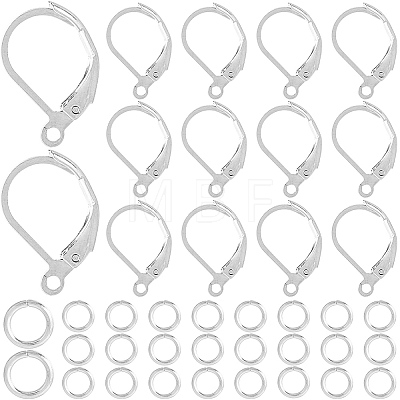 SOFPLATE 80Pcs 304 Stainless Steel Leverback Earring Findings STAS-SP0001-12-1