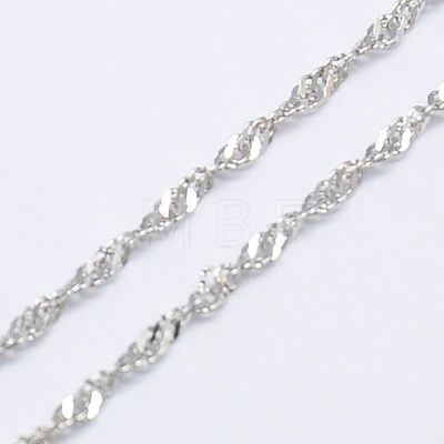 925 Sterling Silver Rope Chains Necklaces X-STER-E007-2B-1