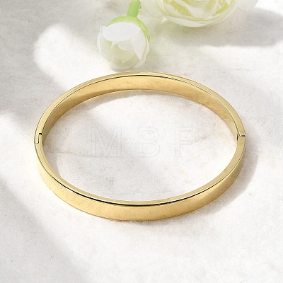 201 Stainless Steel Plain Bangles BJEW-Z151-01G-01-1